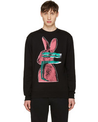 McQ Alexander Ueen Black Glitch Bunny Clean Pullover