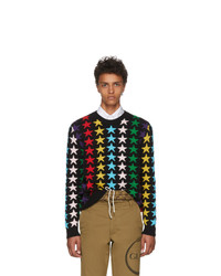 Gucci Black And Multicolor Star Sweater