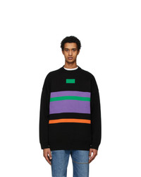 Ader Error Black And Purple Ventura Sweater
