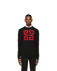 Givenchy Black And Red 4g Sweater