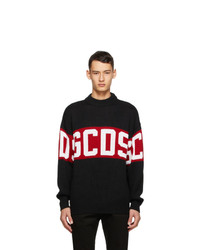 Gcds Black And Red Logo Sweater