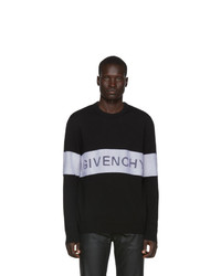 Givenchy Black And White Wool Contrasting Stripe Sweater
