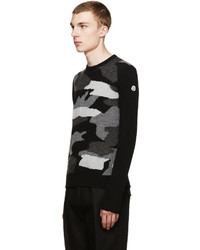 Moncler Black Camo Intarsia Sweater