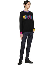 Moschino Black Colorblock Sweater