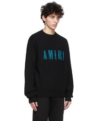 Amiri Black Cut Out Logo Crewneck Sweater
