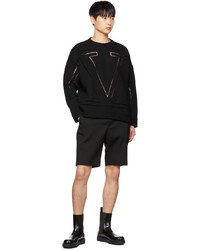 Valentino Black Cut Out Sweater