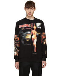 Givenchy Black Distressed Heavy Metal Sweatshirt