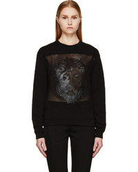 Versus Black Embroidered Lion Sweatshirt