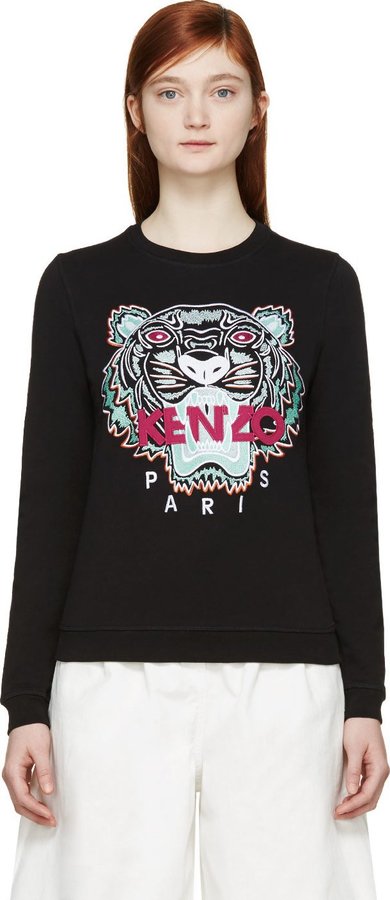 kenzo black tiger sweatshirt