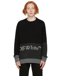 Off-White Black Grey Color Block Sweater