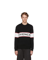 Givenchy Black Intarsia Logo Sweater