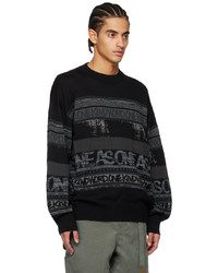 Sacai Black Jacquard Sweater