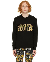 VERSACE JEANS COUTURE Black Jacquard Sweater