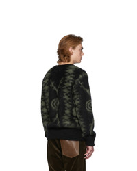 South2 West8 Black Mohair Loose Fit Sweater