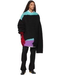 Raf Simons Black Oversized Boiled Sweater