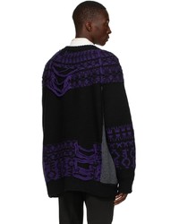 Yuki Hashimoto Black Purple Inside Out Sweater