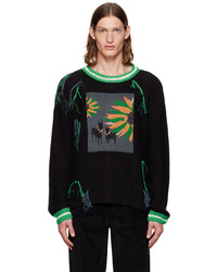 Andersson Bell Black Summer Flower Sweater