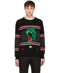 Saint Laurent Black T Rex Sweater