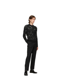 Saint Laurent Black Wool And Mohair Sweater