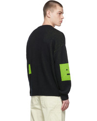 Acne Studios Black Wool Face Sweater