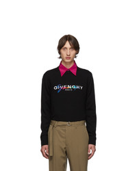 Givenchy Black Wool Signature Logo Sweater