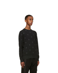 Alexander McQueen Black Wool Skull Sweater