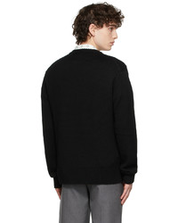 Bode Black Wool Sport Crewneck Sweater