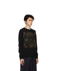 Gmbh Black Wool Zodiac Sweater