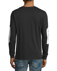 PRPS Block Graphic Long Sleeve Jersey T Shirt Black