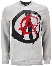 Boohoo Anarchy Printed Crew Neck Sweater
