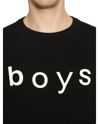 Comme des Garcons Boys Printed Techno Wool Sweater