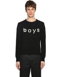 Comme des Garcons Boys Printed Techno Wool Sweater