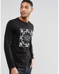 Asos Brand Long Sleeve T Shirt With Bandana Print