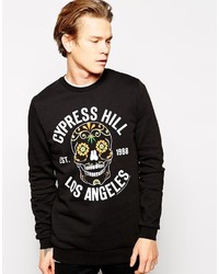 Asos Brand Longline Sweatshirt With Cypress Hill Print