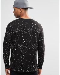 Asos Brand Star Wars Long Sleeve T Shirt With All Over Splatter Print