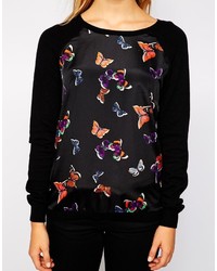 Oasis Butterfly Print Sweatshirt