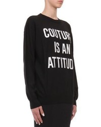 Moschino Capsule Intarsia Knit Couture Virgin Wool Sweater