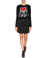 Lucien Pellat-Finet Cashmere Keith Haring Pullover In Blackniveous