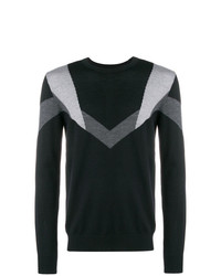 Les Hommes Contrast Knitted Sweater