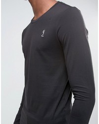 Religion Crew Neck Long Sleeve T Shirt In Muscle Fit