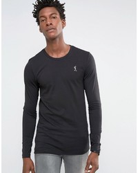 Religion Crew Neck Long Sleeve T Shirt In Muscle Fit