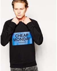 Cheap Monday Crew Sweatshirt Neil Inverted Box Box Logo Print