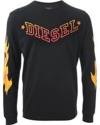 Diesel Flame Print Sweater