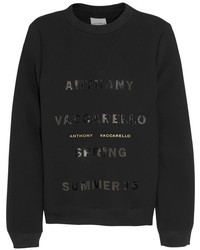 Embellished Crepe Sweatshirt Anthony Vaccarello