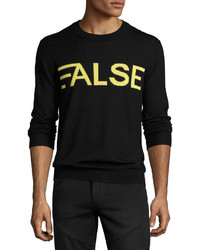 Public School False Intarsia Sweater Black