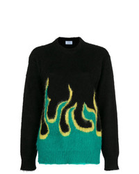 Prada Flame Intarsia Sweater