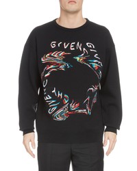 Givenchy Glitch Jacquard Wool Blend Crewneck Sweater