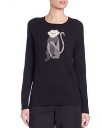 DKNY Intarsia Knit Monkey Sweater