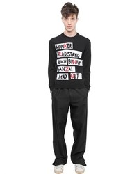 Kenzo Logo Embroidered Printed Cotton Sweater