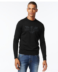 Armani Jeans Logo Graphic Long Sleeve Sweater